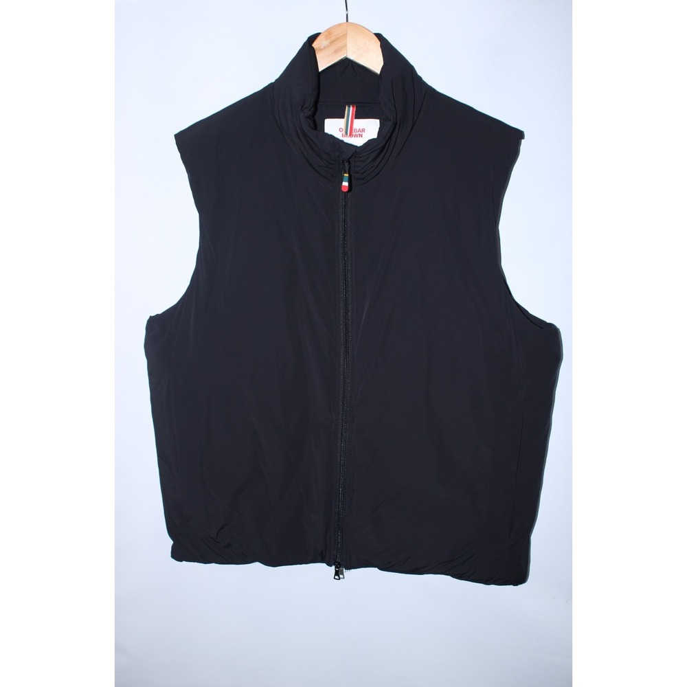 Orlebar Brown Men's Large Black Sleeveless Goose Down Filling Vest
